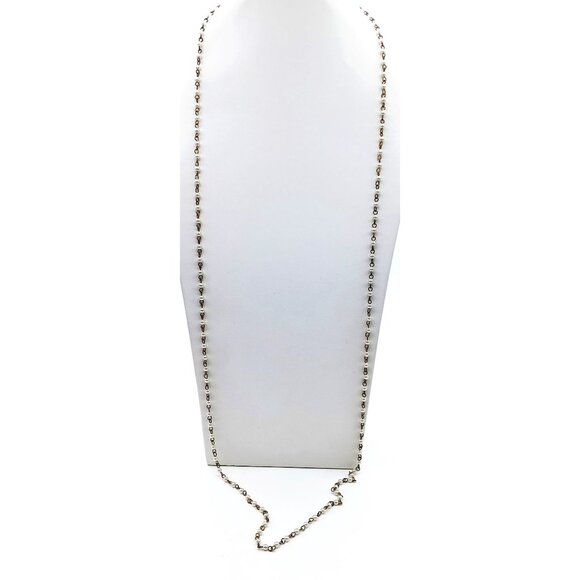 Delicate Marvella Pearl Chain Necklace, Art Deco Flapper Length Vintage Classic - Picture 5 of 5